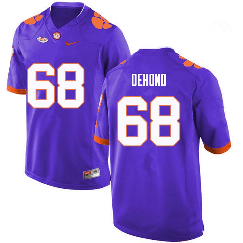 Men #68 Noah DeHond Clemson Tigers College Football Jerseys Sale-Purple